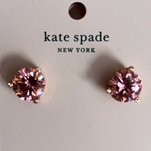 BNWT KATE SPADE • Brilliant Pink Rise and Shine Crystal Earrings  (OS) - Picture 2 of 5